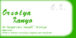 orsolya kanyo business card